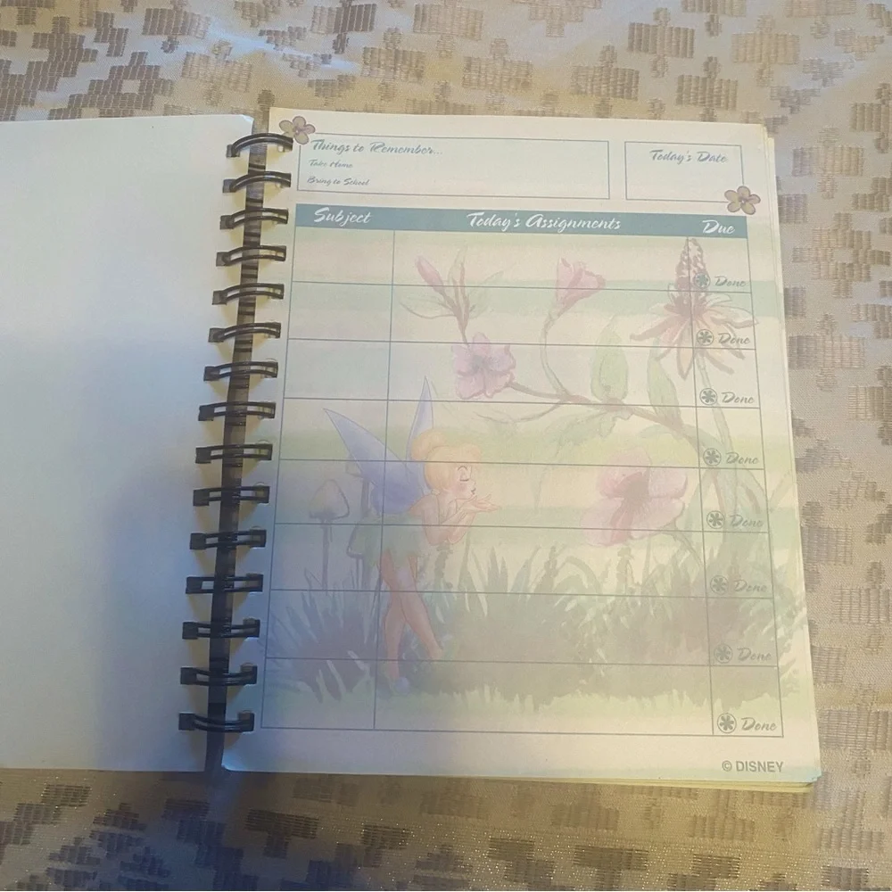 Disney - NEW - Tinkerbell Class Assignment Notebook/Address Book with Stickers